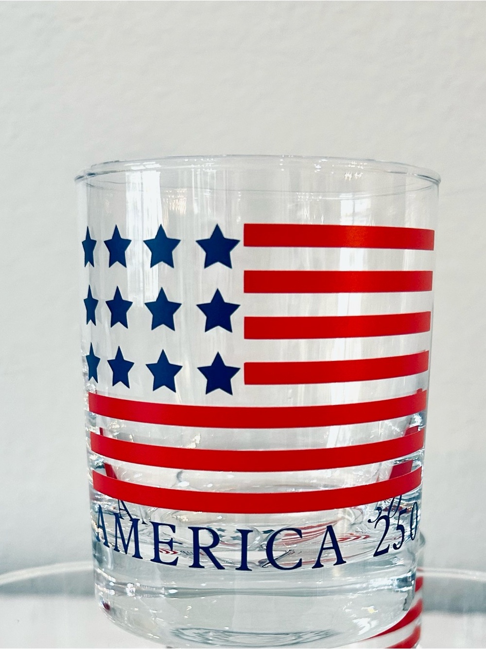 Custom made, BRAND NEW America 250 drinking glass. Priced & Sold individually.